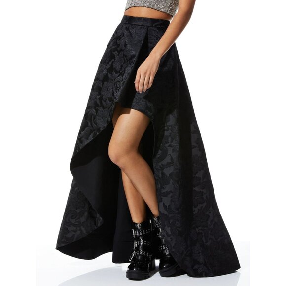 Alice + Olivia Dresses & Skirts - Alice + Olivia Serra Black Assymetrical High Low Skirt 4 NWT $695